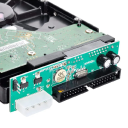 Adapter 2,5" SATA Buchse auf 3,5" IDE Stecker 40pin mit 4pin Stromanschluss Kompatibel mit Windows und Linux 9,8 x 2,8 cm 3