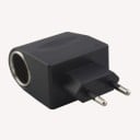 Adaptér 220 V AC na zásuvku autozapalovača 12 V DC pre napájanie autopríslušenstva z elektrickej siete Vidlica typu C Čierne prevedenie 1