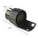 Adapter 7 pin na 13 pin do przyczepy 12V Holownik Wodoodporne gniazdo Plastik Mosiądz Czarny Złącze Akcesoria do samochodu i ciężarówki 2