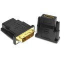 Adaptér DVI 24+1 Samec na HDMI Samice Obousměrný Převodník Video Signálu Full HD 1080p Pro Monitor TV Projektor Počítač Notebook 2