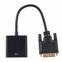 Adapter DVI-D męski na VGA żeński z kablem do podłączenia monitora lub projektora z wejściem VGA Długość 26 cm Śruby zabezpieczające Czarny 2