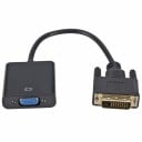 Adaptér DVI-D samec na VGA samica s káblom na pripojenie monitora alebo projektora so vstupom VGA Dĺžka 26 cm Zaisťovacie skrutky Čierny 4