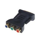 Adapter DVI-I 24+5 pin han til 3x RCA hun til tilslutning af RCA kabler til DVI udgang Farvekodede stik Fastgøringsskruer 1