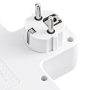 Adapter EU-stik 5AC 5 stikkontakter 2x USB A og USB C 2500W 10A Natlampe Tænd/sluk-knap med indikatorlampe Kontorstikkontakt 110–250V 3