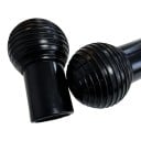 Adapter für die Hantel mit Kugelgriff Drehbar um 360° Für olympische Stangen mit 2 Zoll Geriffelter Griff Schwarz Für Drücken und Ziehen 4