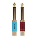 Adapter jack 6,35 mm han til RCA hun til forbindelse af audioenheder og kabler Kompakt direkte mono reduktion Længde 5,9 cm 3