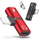 Adapter Lightning till 2x Lightning för iPhone 7 och nyare Samtidig laddning och musiklyssning Kompakt design Stöd för iOS 11.0.3 och högre 6