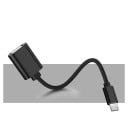 Adapter Micro USB han til USB hun med flettet kabel til telefon og tablet Længde 18 cm Til tilslutning af flashdrev eller mus 2