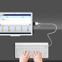 Adapter Micro USB han til USB hun til telefon og tablet Med nøglering Aluminiumlegering Dataoverførsel 480 Mbps Til flashdrev og mus 6