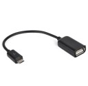 Adapter Micro USB hane till USB hona med kabel för telefon och surfplatta Längd ca 15 cm För anslutning av mus och andra USB-enheter 2