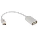 Adapter Micro USB hane till USB hona med kabel för telefon och surfplatta Längd ca 15 cm För anslutning av mus och andra USB-enheter 1