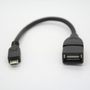 Adapter Micro USB hane till USB hona med kort kabel För att ansluta USB-tillbehör till enhet med Micro USB-port Svart färg 3