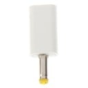 Adapter Micro USB hun til DC jack 4,0 x 1,7 mm han Reduktion til strømforsyning af enheder med DC indgang via Micro USB-kabel Hvid plastkrop 3