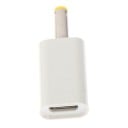 Adapter Micro USB hun til DC jack 4,0 x 1,7 mm han Reduktion til strømforsyning af enheder med DC indgang via Micro USB-kabel Hvid plastkrop 5