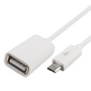 Adapter Micro USB męski na USB żeński z kablem do telefonu i tabletu Długość ok. 15 cm Do podłączenia myszy i innych urządzeń USB 5
