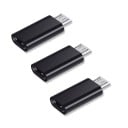 Adaptér Micro USB na USB-C 3 ks Redukcia pre nabíjanie telefónu káblom USB-C Konektor Micro USB samec Zdierka USB-C samica Malé rozmery 2