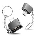 Adapter Micro USB Stecker auf USB Buchse für Telefon und Tablet Mit Schlüsselring Aluminiumlegierung Datenübertragung 480 Mbps Für USB-Stick 3