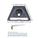 Adaptér na montáž antény Starlink Gen 3 na trubku, hliníkový odliatok, nosnosť 227 kg, 18,5 × 14 cm, šedý 2