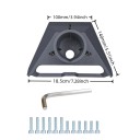 Adaptér pro montáž antény Starlink Gen 3 na trubku, hliníkový odlitek, nosnost 227 kg, šestice fixačních šroubů, 18,5 × 14 cm, šedý 2