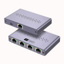 Adapter rozdzielający Ethernet RJ45 4 porty 1000Mbps gigabit LAN splitter Cat6 szare metalowe wykonanie dla urządzeń sieciowych 5