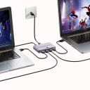 Adapter rozdzielający Ethernet RJ45 4 porty 1000Mbps gigabit LAN splitter Cat6 szare metalowe wykonanie dla urządzeń sieciowych 7