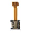 Adapter til hybrid slot Dual SIM og Micro SD med ekstern SIM-kortholder Indgang Nano SIM Længde 3,8 cm Fladt fleksibelt kabel 2