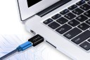 Adapter USB 3.0 til USB-C til tilslutning af USB-C kabel til bærbar computer eller oplader med USB-port Overførsel op til 5 Gbps Kompakt 5