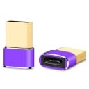 Adapter USB-A męski na USB-C żeński do podłączenia kabla USB-C do ładowarki lub laptopa Przesył danych 480 Mbps Metalowa obudowa 2,1 x 1,5 3