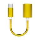 Adapter USB-C auf USB 3.0 mit kurzem flexiblen Kabel für Telefon und Laptop Anschlüsse aus Aluminiumlegierung Gerippter Mantel Länge 14 cm 3