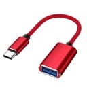 Adapter USB-C męski na USB-A 3.0 żeński z kablem 15 cm Dla urządzeń z portem USB-C Przesył danych do 5 Gbps Nylonowy oplot Aluminiowe 2
