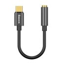 Adapter USB-C na 3,5 mm jack do podłączenia kabelowych słuchawek do telefonu Redukcja z krótkim kablem i końcówkami ze stopu aluminium 1
