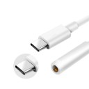 Adapter USB-C na 3,5 mm jack do podłączenia słuchawek przewodowych do telefonu Zestaw 3 sztuk Biała redukcja z krótkim kablem Długość 12 cm 3