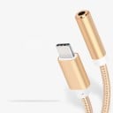 Adaptér USB-C na 3,5 mm jack pre pripojenie drôtových slúchadiel k telefónu a tabletu Kábel s nylonovým opletením Hliníkové puzdrá 6