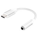 Adaptér USB-C na 3,5 mm jack pro připojení drátových sluchátek k telefonu a tabletu Kabel s nylonovým opletem Hliníková pouzdra konektorů 3