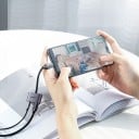 Adaptér USB-C na 3,5mm jack a USB-C pro současné nabíjení telefonu a poslech hudby Šedé tělo ze slitiny hliníku Kompaktní rozměry 5
