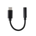 Adaptér USB-C na 3,5mm jack pro připojení kabelových sluchátek k telefonu Opletený nylonový kabel Koncovky ze slitiny hliníku Délka 12 cm 1