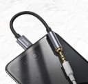 Adaptér USB-C na 3,5mm jack pro připojení kabelových sluchátek k telefonu Redukce s krátkým kabelem a koncovkami ze slitiny hliníku 4