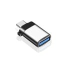 Adaptér USB-C na USB 3.0 pre pripojenie flash disku alebo myši k telefónu a notebooku Telo z hliníkovej zliatiny Bočné očko na pútko 2