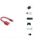 Adaptér USB-C na USB s opleteným kabelem pro připojení flash disku nebo myši k telefonu a notebooku Samičí port USB-A Délka 18 cm 4