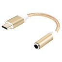 Adapter USB-C till 3,5 mm jack för att ansluta trådbundna hörlurar till telefon och surfplatta Kabel med nylonöverdrag Aluminiumhöljen 4