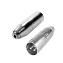 Adapter XLR 3-polig Stecker auf 3,5 mm Klinke TRS Buchse Für den Anschluss eines Mikrofons an den XLR-Eingang Metallgehäuse Größe ca. 5,7 x 2,1 cm 3