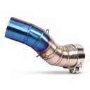 Adaptor de evacuare pentru motocicleta Kawasaki Z900 2017–2021 Tub de conectare 51 mm Parte centrală Albastră Cu arcuri și clemă 2