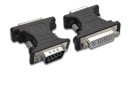 Adaptor DVI-I femelă la VGA masculin pentru computere și monitoare cu priză VGA Reducere compactă fără cablu Șuruburi de fixare Negru 3