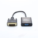 Adaptor DVI masculin la VGA feminin cu cablu scurt pentru conectarea unui monitor sau proiector la ieșirea DVI Rezoluție de până la 1080p Full HD 3