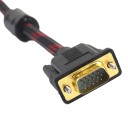 Adaptor DVI tată la VGA tată Cablu 1,5 m împletitură textilă Design durabil Transmisie video de înaltă calitate Pentru monitoare, proiectoare, plăci 6