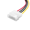 Adaptor IDE Molex cu 4 pini la 2x SATA, splitter pentru cablu de alimentare, splitter pentru hard disk-uri, conector PVC pentru conectarea 3