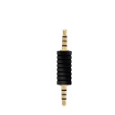 Adaptor jack 3,5 mm masculin la masculin pentru conectarea echipamentelor audio și cablurilor cu jack Lățime 5,1 cm Conectori de culoare aurie Pachet 2