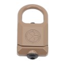 Adaptor pivotant tactic cu eliberare rapidă pentru montare pe pușcă, culori neutre, metalic, QD, pentru montarea pe centură, pentru curea 3