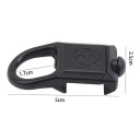 Adaptor pivotant tactic cu eliberare rapidă pentru montare pe pușcă, culori neutre, metalic, QD, pentru montarea pe centură, pentru curea tactică 5