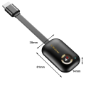 Adaptor TV wireless HD 4K Wi-Fi 2.4G pentru Android iOS, oglindire ecran, prezentare video, muzică, PPT, JPEG, MP4, AVI, HDMI, USB, afișaj 3